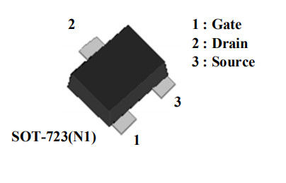 AP2N1K2EN1 transistor del MOSFET de los chips CI SOT-723 0.15W 800mA